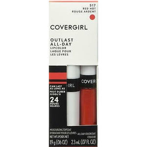 COVERGIRL Outlast All-Day Lip Color With Topcoat Red Hot #517